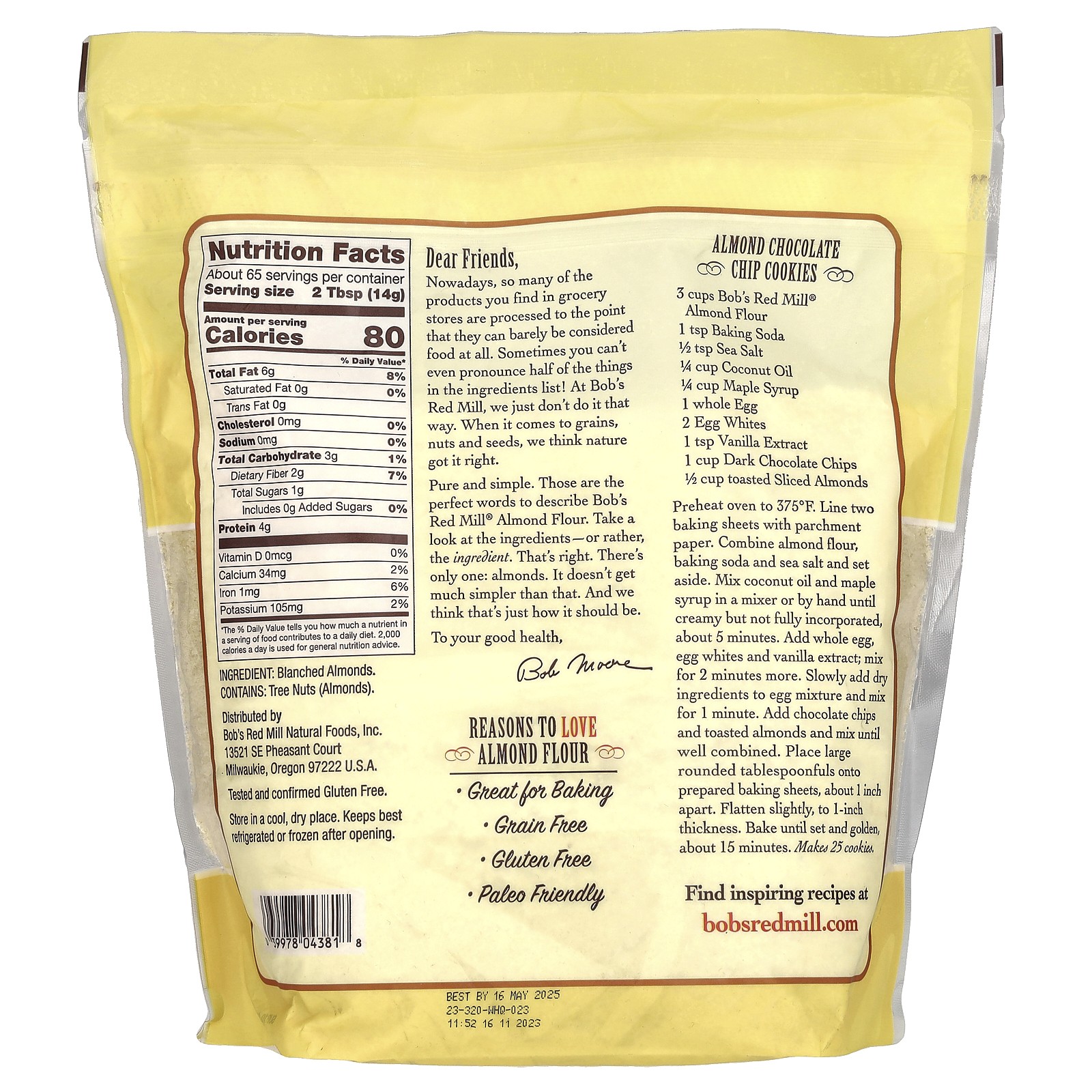 Super-Fine Almond Flour, 32 oz (907 g)