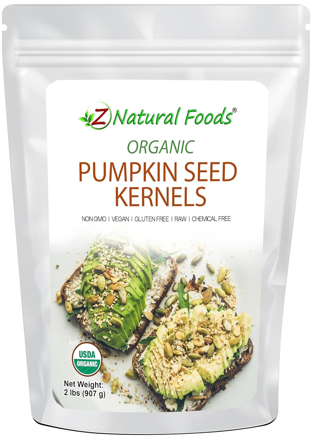 Pumpkin Seeds Organic Raw – Premium Shelled Unsalted Kernels – All Natural Pepit