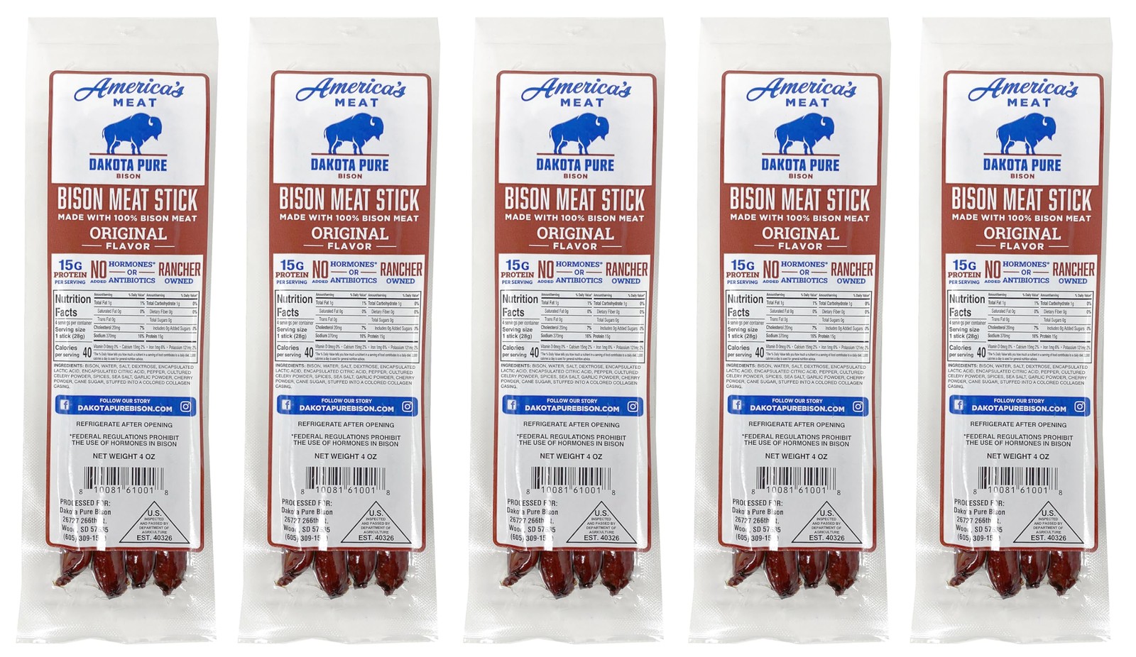 Meat Sticks – 100% Bison Sticks, USA Raised, 15 Grams High Protein Meat Snack…