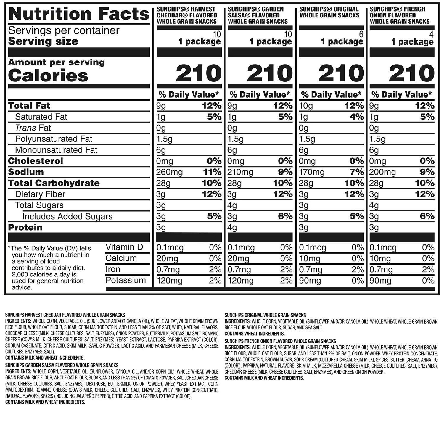 SunChips Whole Grain Variety Pack Chips, 30 pk Great Price