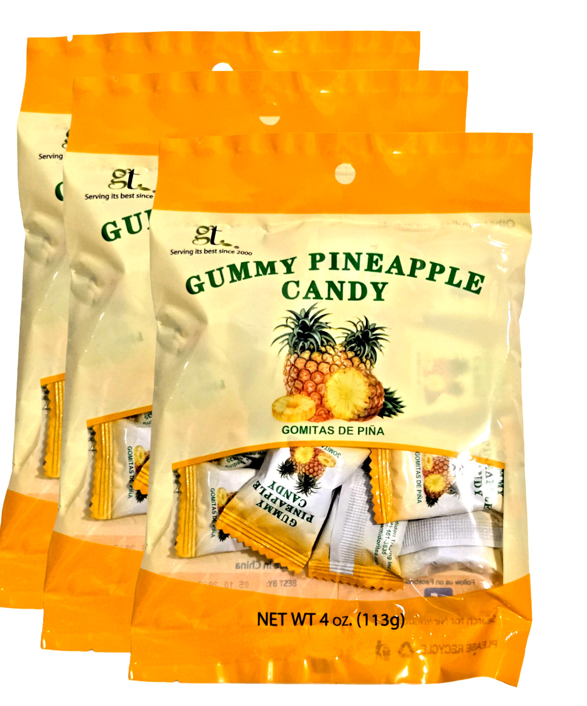Gummy Pineapple Candy- 3pack