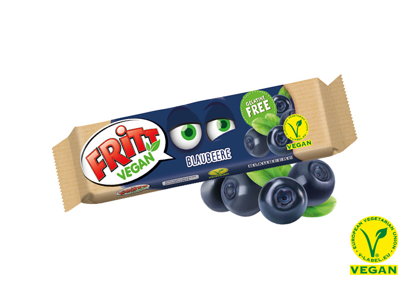 5 x Fritt VEGAN BLUEBERRY – Dissolvable Chewing Gum 5 x 56g / 1.97oz