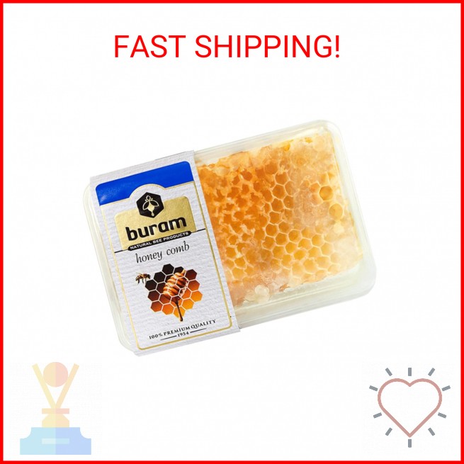 Buram Gourmet Raw Honeycomb | All-Natural | Pure Unfiltered | Edible Wax | No Ad