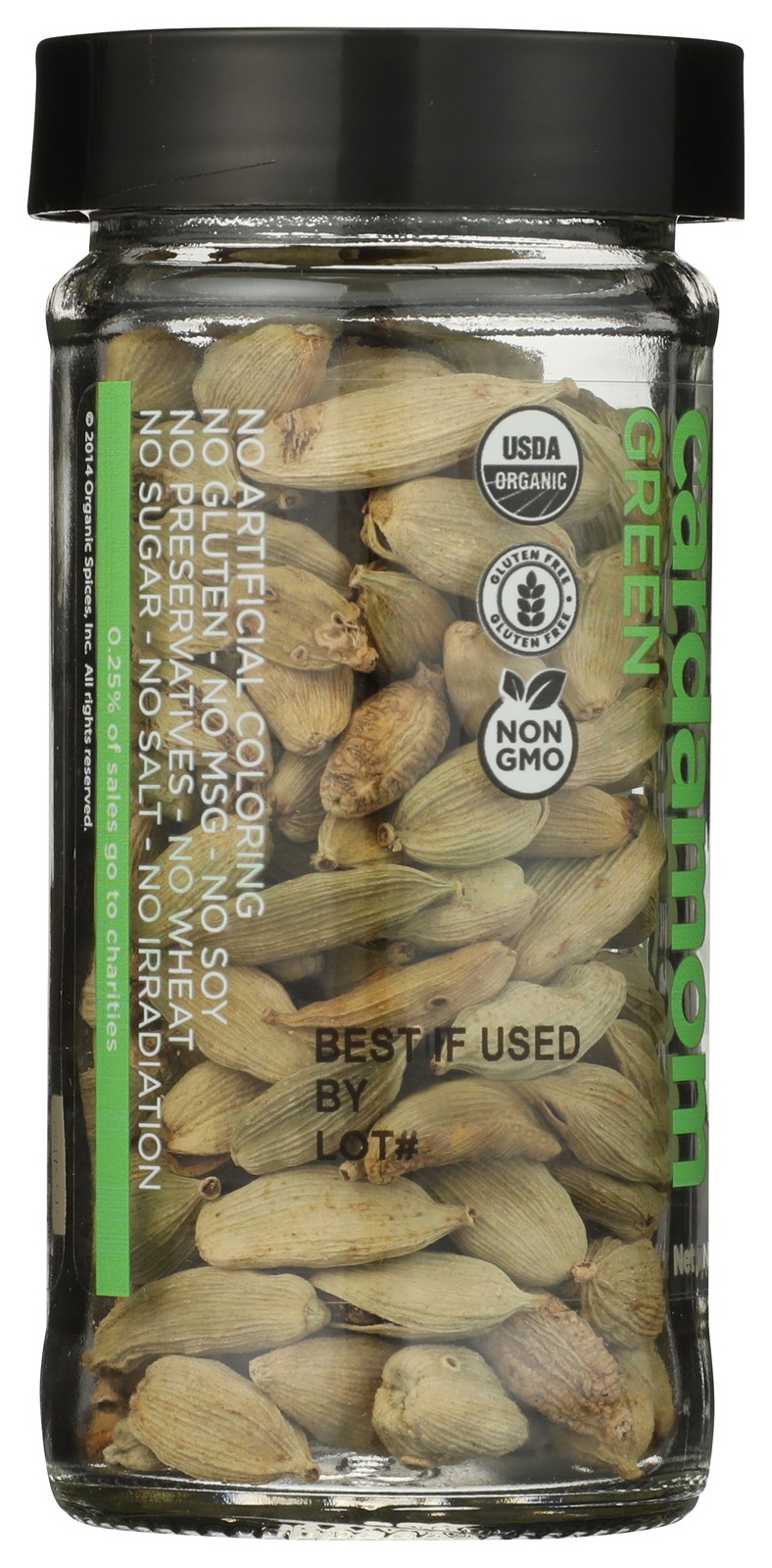 Organic Green Cardamom Pods By Spicely Organics 1.2 Oz 3 Pack