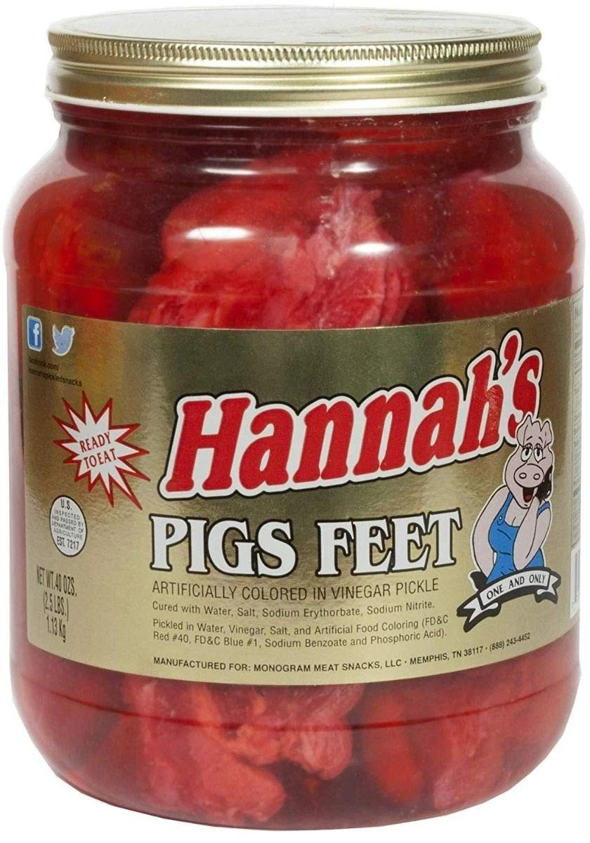Hannah’s Pickled Pigs Feet 1/2 Gallon