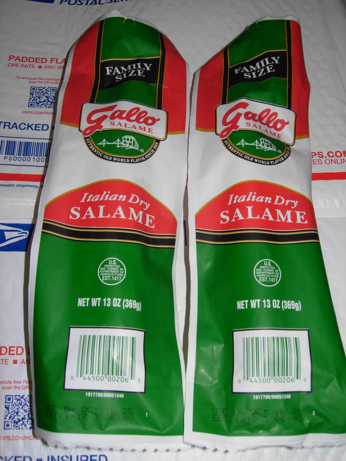 2- PACK GALLO ITALIAN SALAMI DRY SALAME «Family Size» 13 Oz Each Fast & Fresh