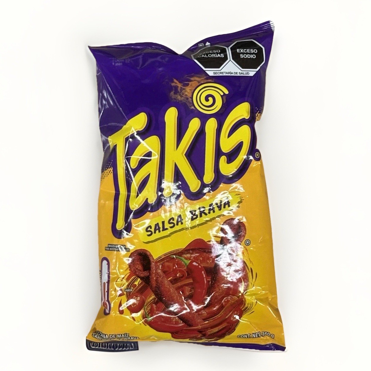 2-Pack Takis Salsa Brava (240g-8.40z) Spicy Mexican Chips Hot Chili Snack Barcel