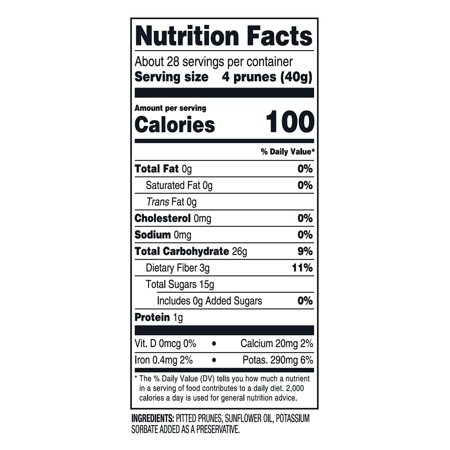 Member’s Mark Dried Pitted Prunes, 40 oz Resealable Bag High Fiber Healthy Snack