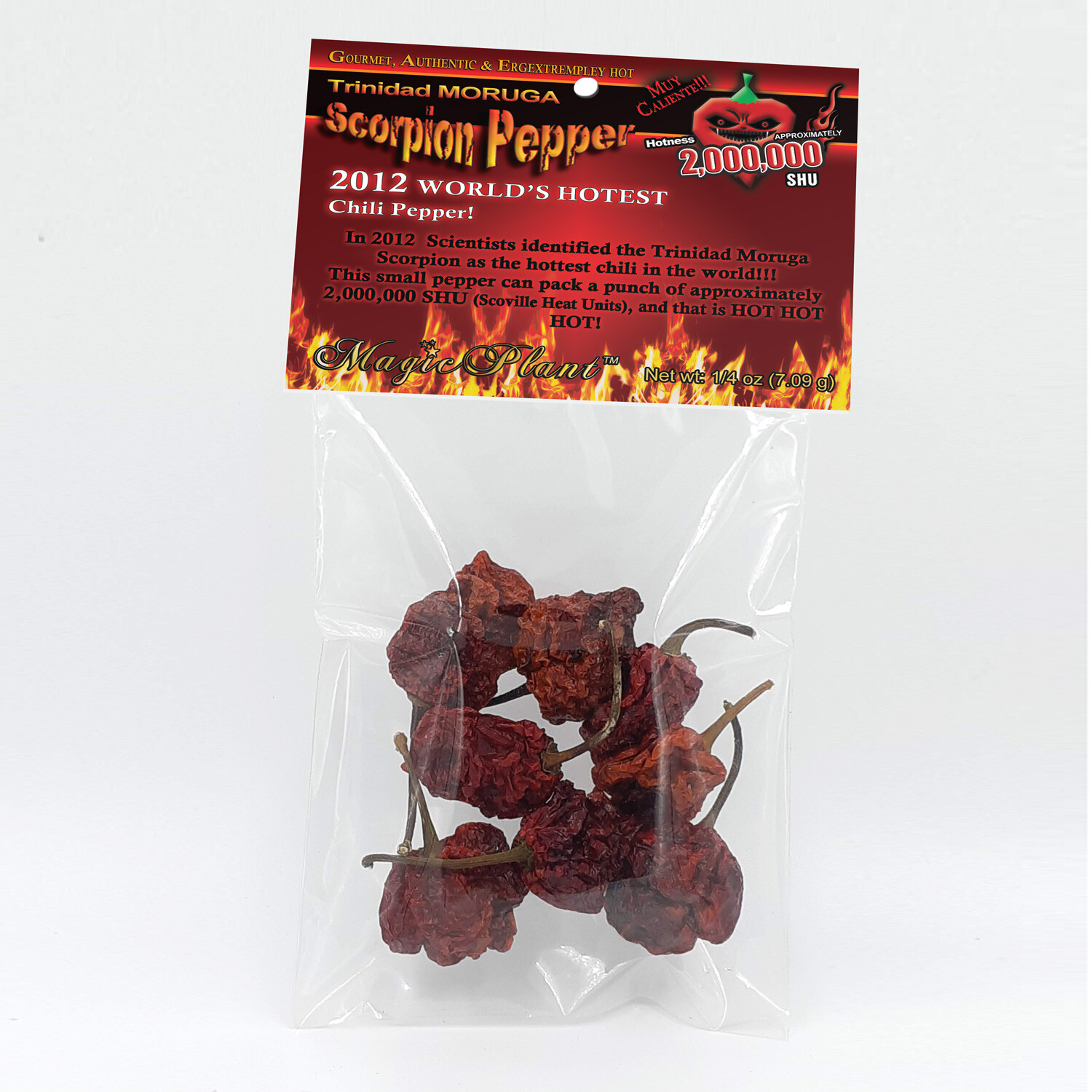 Moruga Scorpion Chili Pepper Dry Whole Pods SUPPER HOT – High Quality (6 sizes)