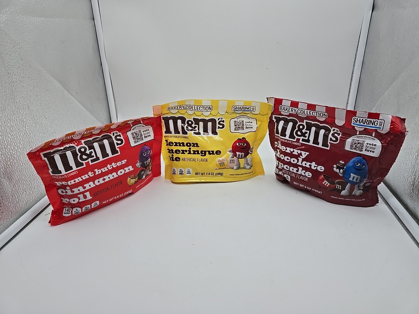 3x Rare Bakery Collection CINNAMON ROLL, LEMON MERINGUE, CHERRY CHOCOLATE M&M’s