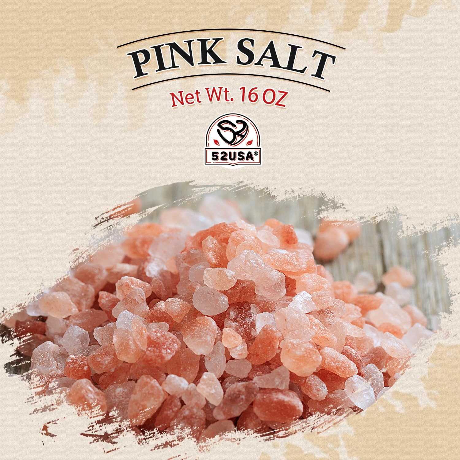 52USA Himalayan Pink Salt Coarse, Coarse Grain 1 lb, 16 Ounce (Pack of 1)