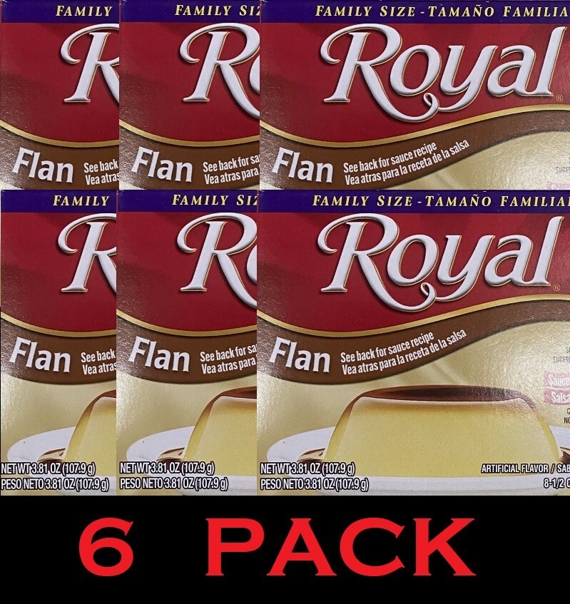 6x Royal Family Size FLAN 3.81 oz Box – 6 PACK