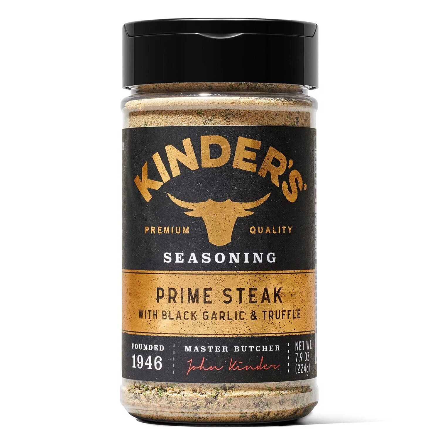 Kinder’s Prime Steak With Black Garlic & Truffle Premium Seasoning No MSG 7.9 Oz