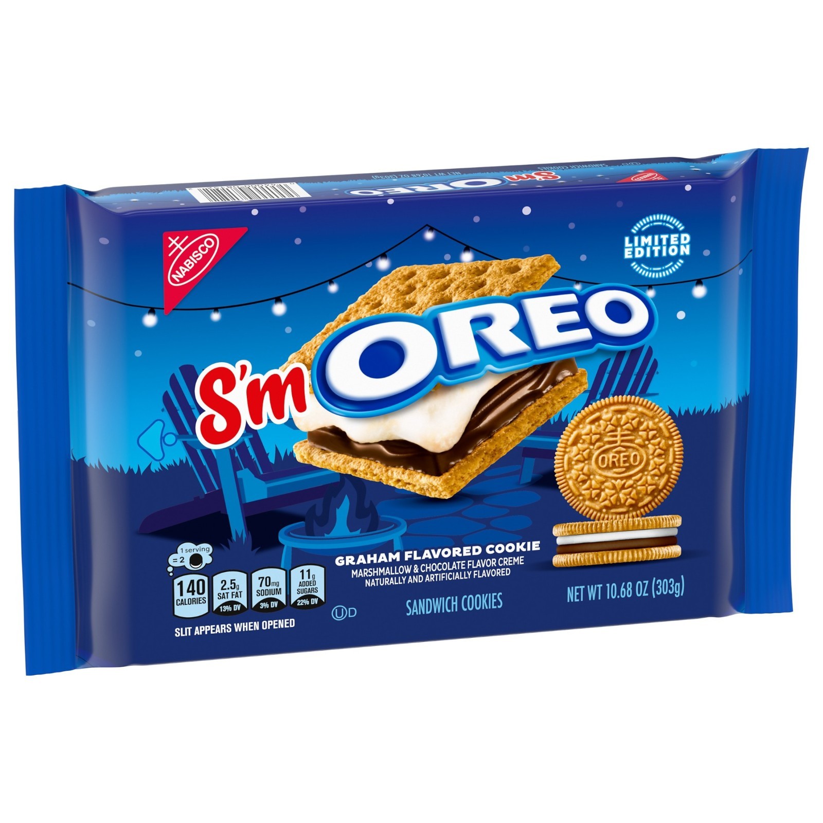 Oreo S’mOREO Graham Sandwich Cookies Packet 10.68 oz (303 g) Limited Edition
