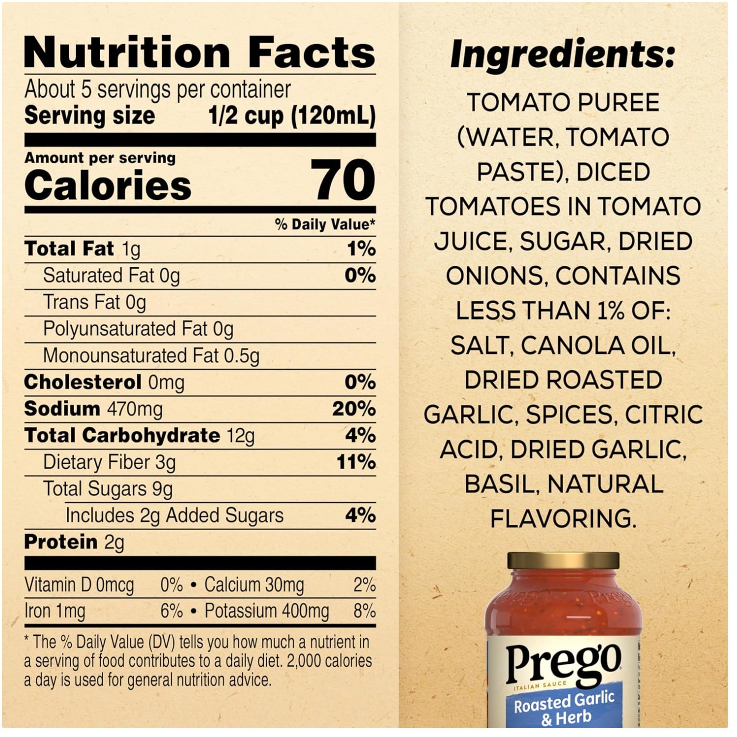 Savory Roasted Garlic & Herb Pasta Sauce, 24 oz (Pack of 12)/-