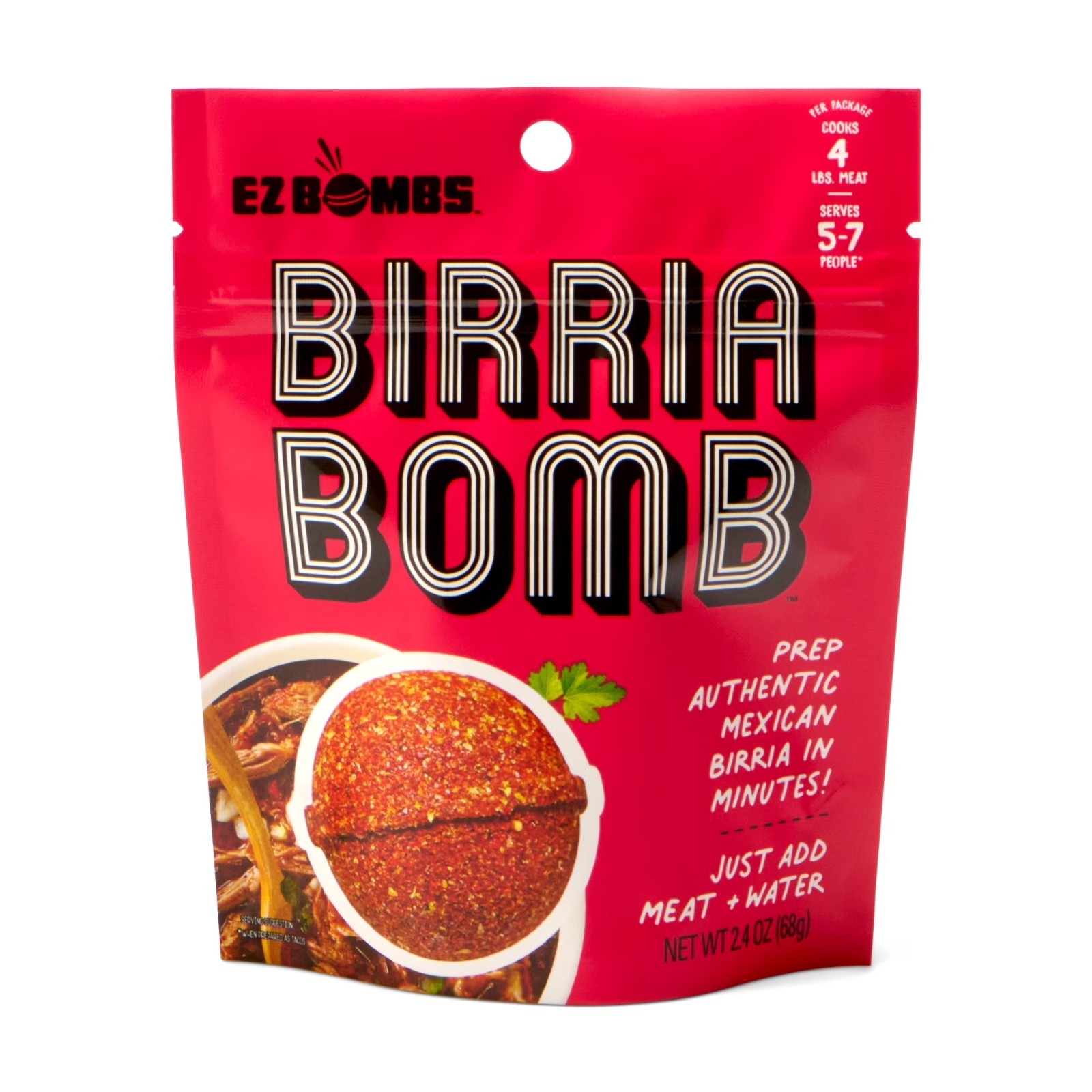 EZ Bombs Birria Bomb Seasoning, 1 Pack, Authentic Mexican Spice Mix for Tacos.