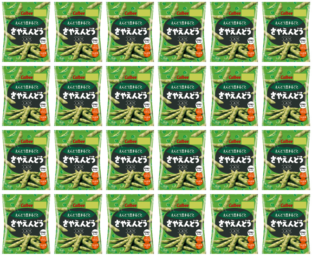 Japan Snow Pea Snack Calbee Green Pea Snack Salted Flavor 26g × 24 bags