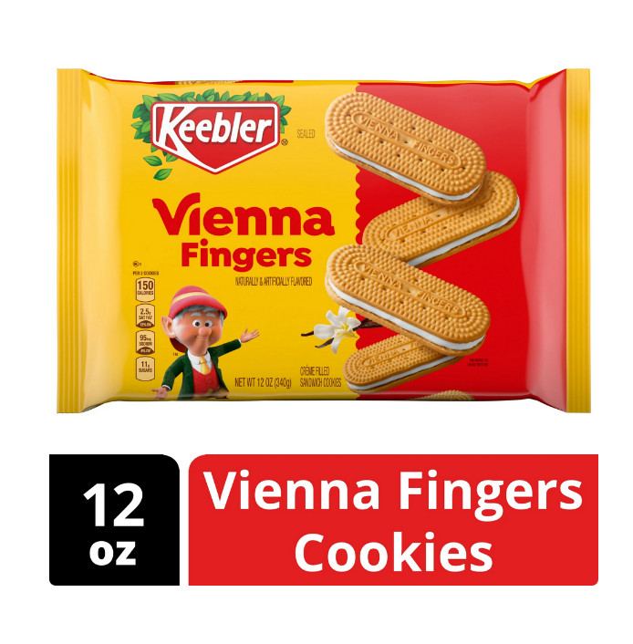 Keebler Vienna Fingers, Sandwich Cookies with Crème Filling, 12 oz