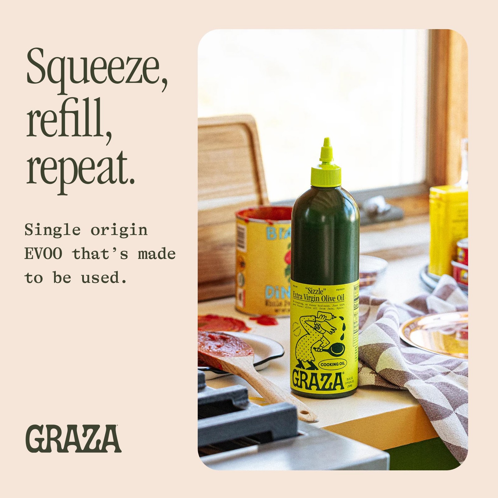 Aceite De Oliva Virgen Extra «Sizzle». Aceite De Cocina Peak Harvest. Single…