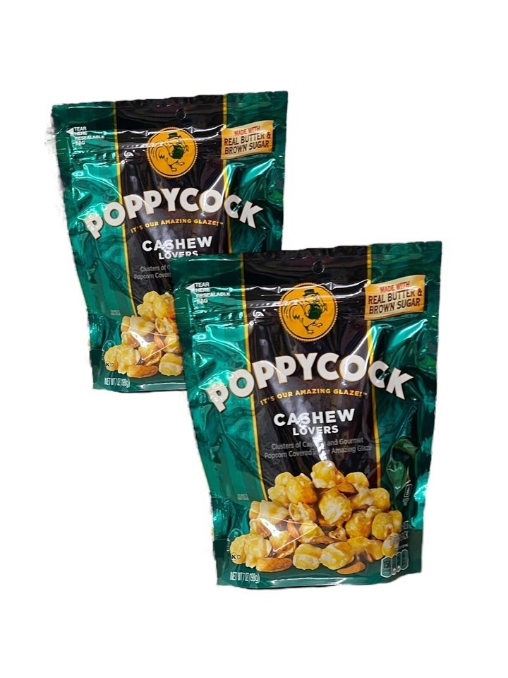Lot of (2) Poppycock Cashew Lovers 7oz (198grams) Bags Gluten Free Real Butter