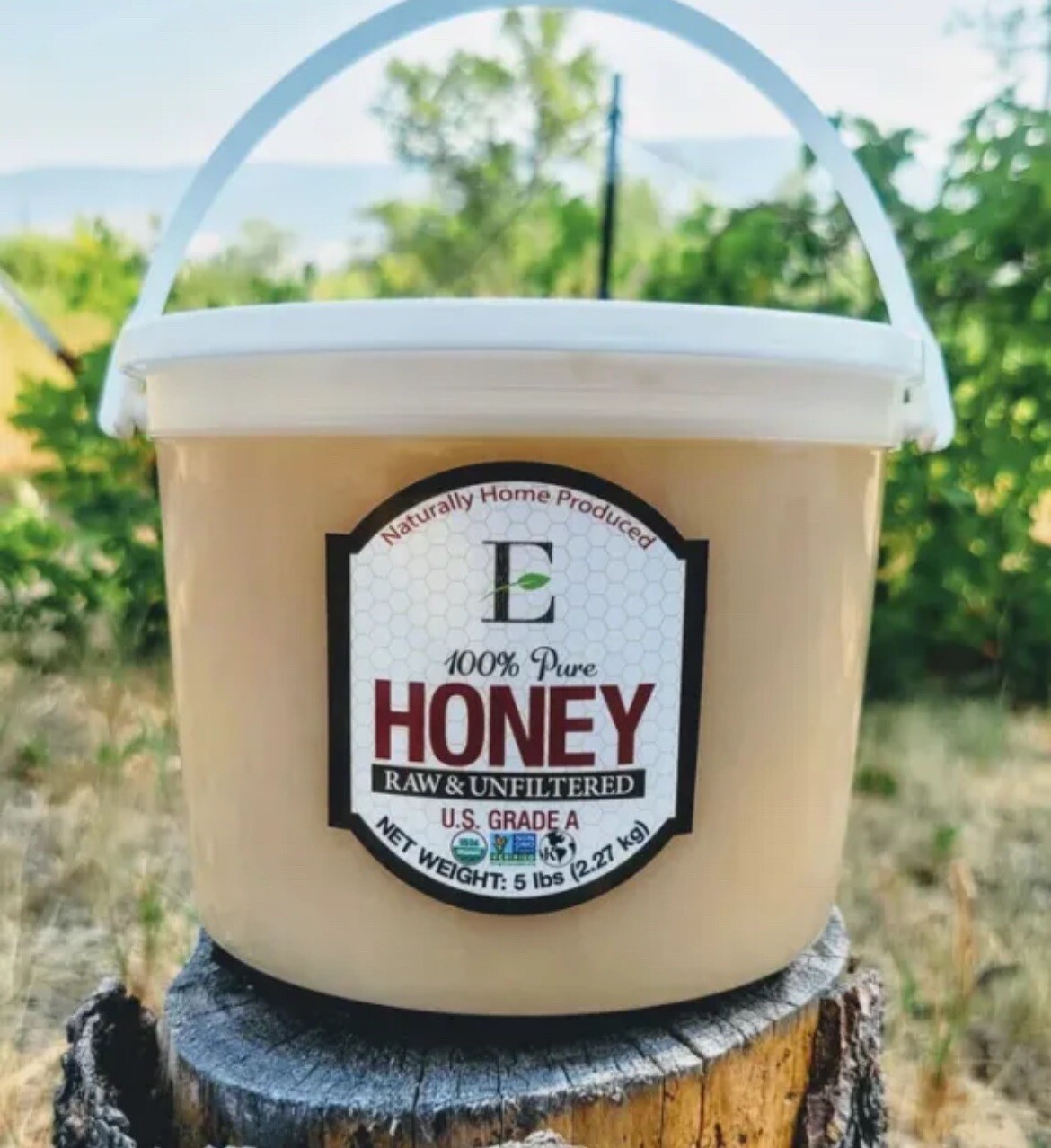 100% Pure Organic Creamed Honey – Raw 5 LBS