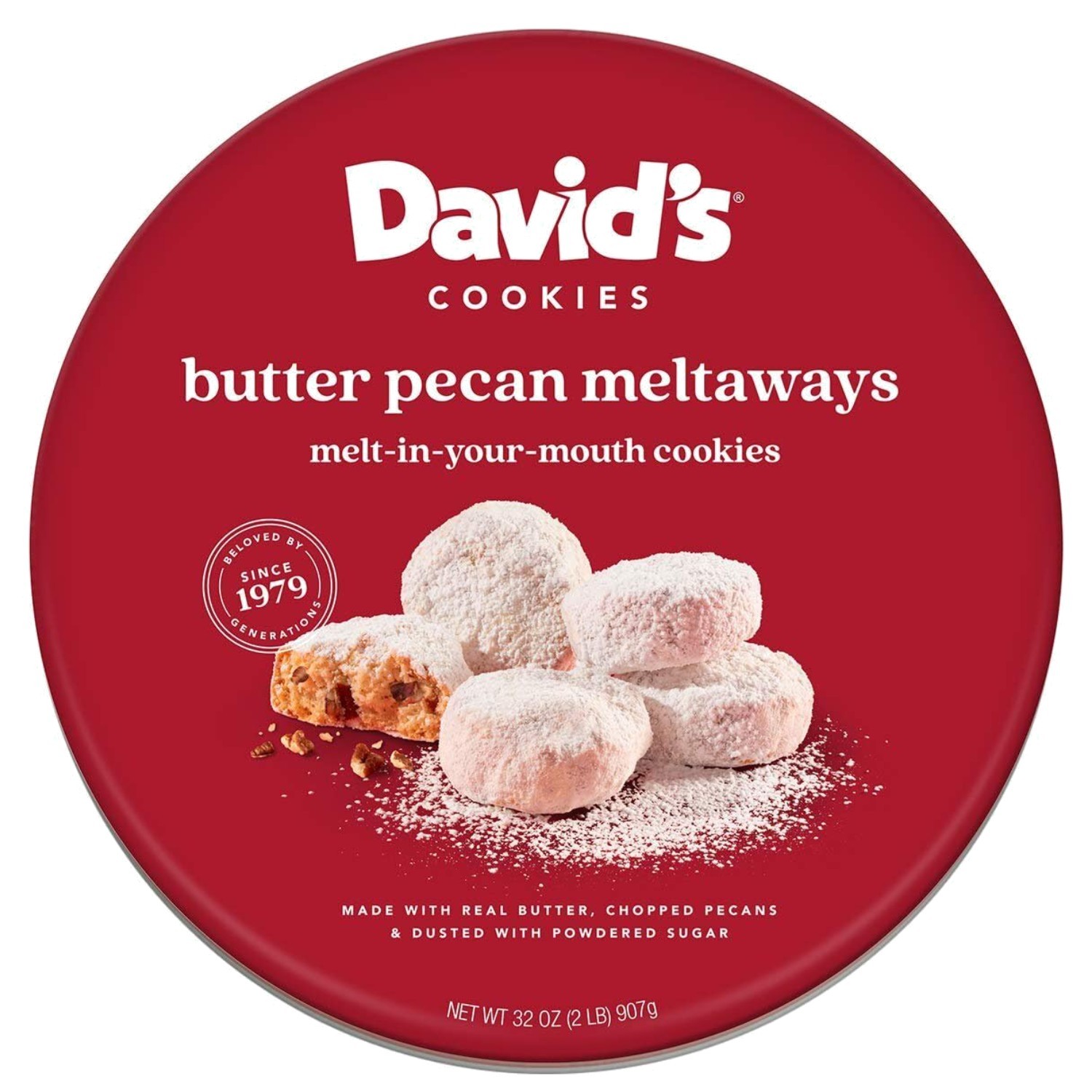 David’s Cookies Butter Pecan Meltaways 32oz