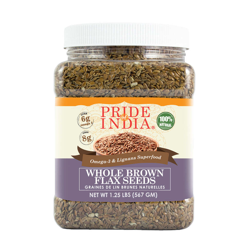 Whole Brown Flax Seeds – Omega-3 & Lignan Superfood Jar