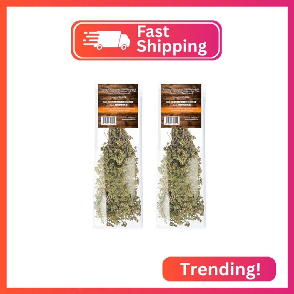 Sanniti Origano di Calabria Italian Dried Oregano on the Stem, 40 grams (Pack of