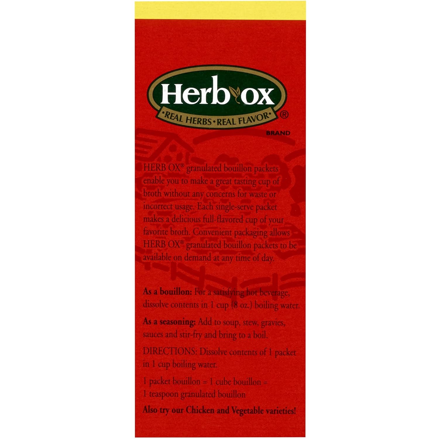 Herb-Ox Sodium Free Bouillon Bundle,`Beef and Chicken, 100 Total Packets