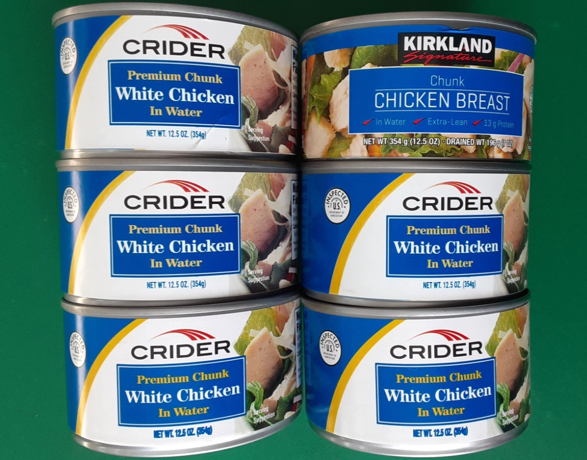 Lot of 6 – 12.5oz Cans Crider & Kirkland Chunk White Chicken 2026-2027 Dates