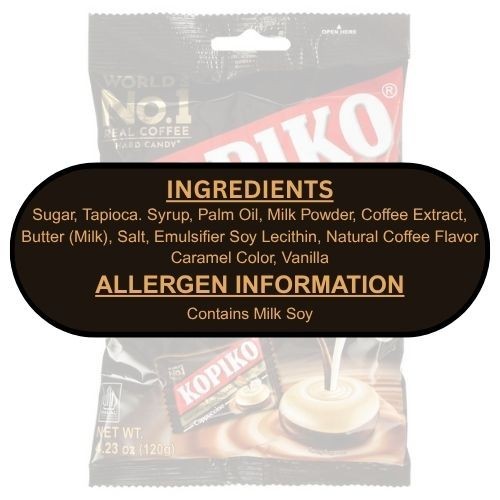 Kopiko Coffee & Cappuccino Candy Variety Pack Hard Coffee Candy (Pack of 8)