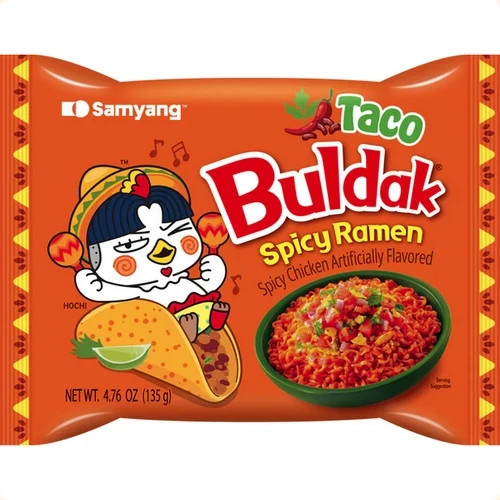 10 Pack – Samyang Buldak Spicy Chicken & Taco Ramen Korean Fire Noodles Limited