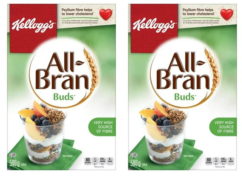 Kellogg’s All-Bran Buds Cereal, 500g (2 Pack)