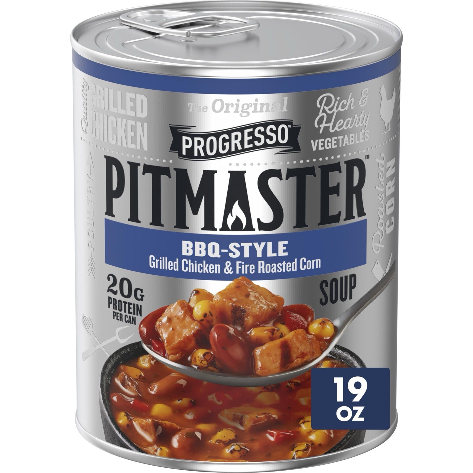 Progresso Pitmaster BBQ Style 🍗 Grilled Chicken & Fire Roasted Corn 🌽 19 oz