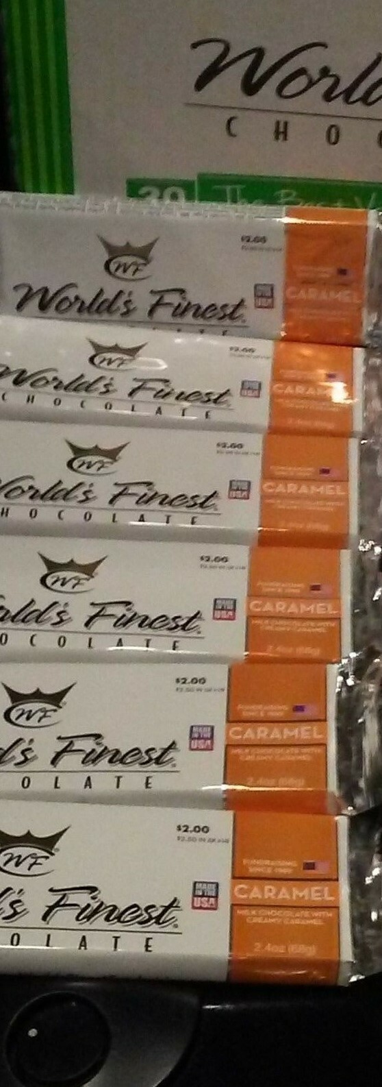 WORLD’S FINEST CHOCOLATE (12) Caramel x $2.00 Ea Bars