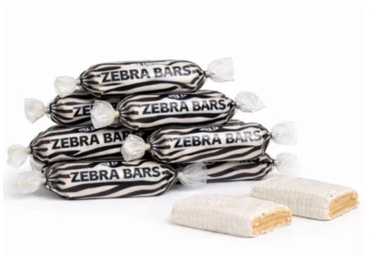 1-3oz Bag Atkinson’s ZEBRA BARS Original Crunchy Peanut Butter Bar Candy-SHIP24H
