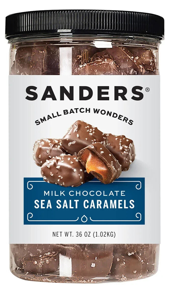 Sanders Dark Chocolate Sea Salt Caramels Fine Chocolates 36OZ 2.25LB