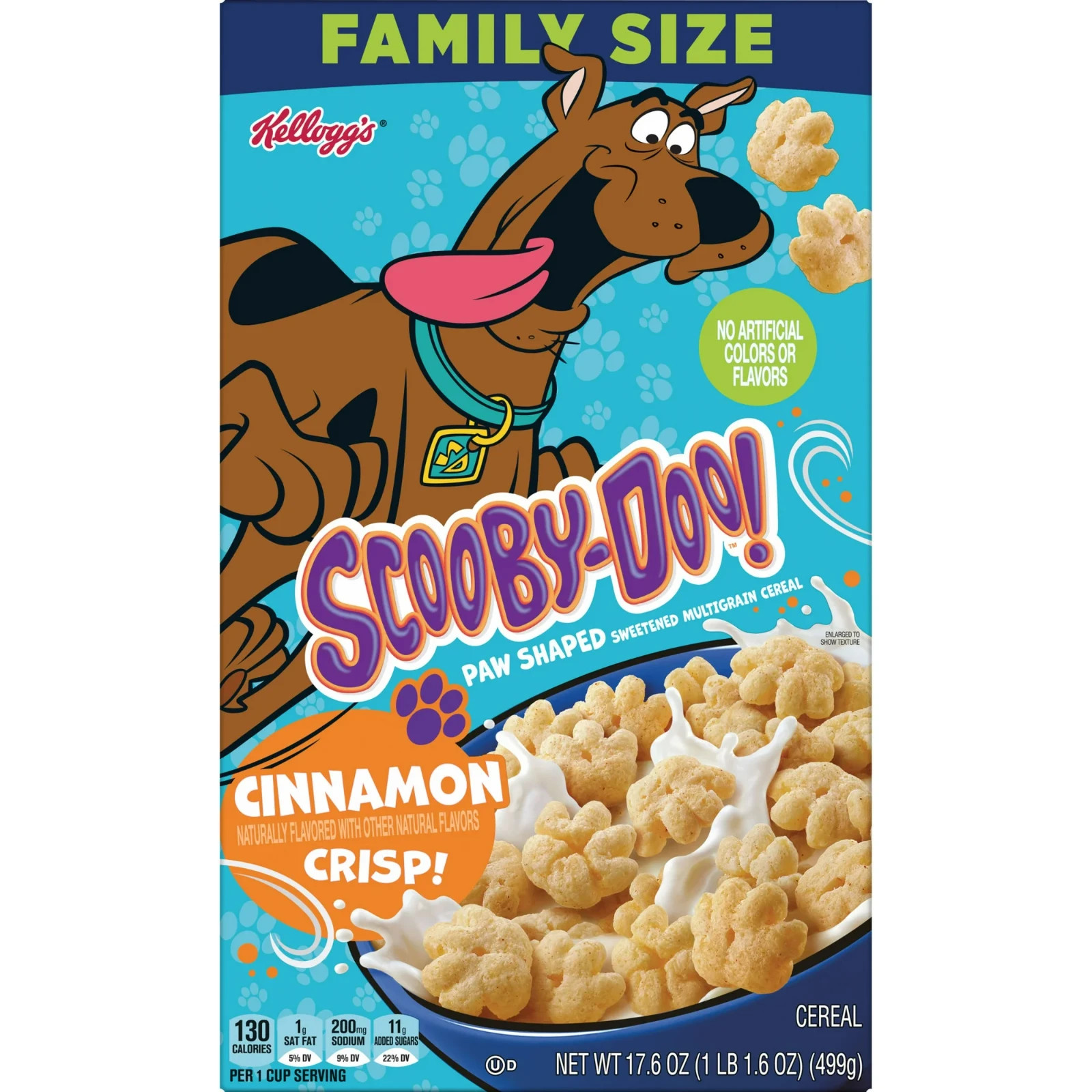 Kellogg’s SCOOBY DOO Cinnamon Breakfast Cereal Family Size, 17.6 oz