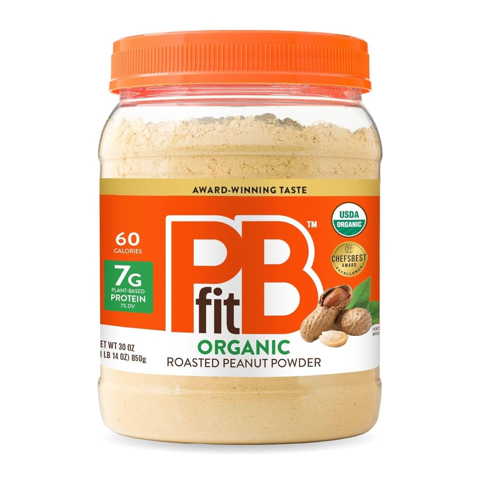 PBfit All-Natural Organic Peanut Butter Powder, Powdered Peanut Spread from Real