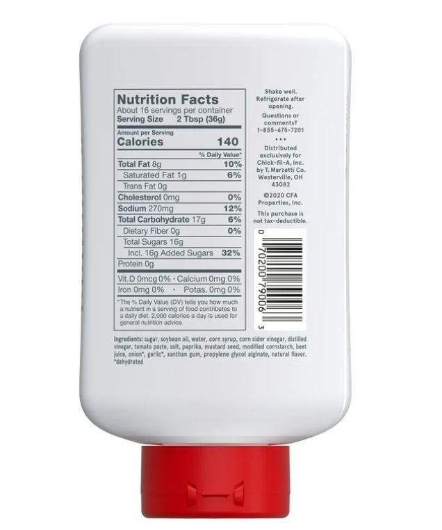 (2 pack) Chick-fil-A Polynesian Sauce, 16 fl oz Squeeze Bottle