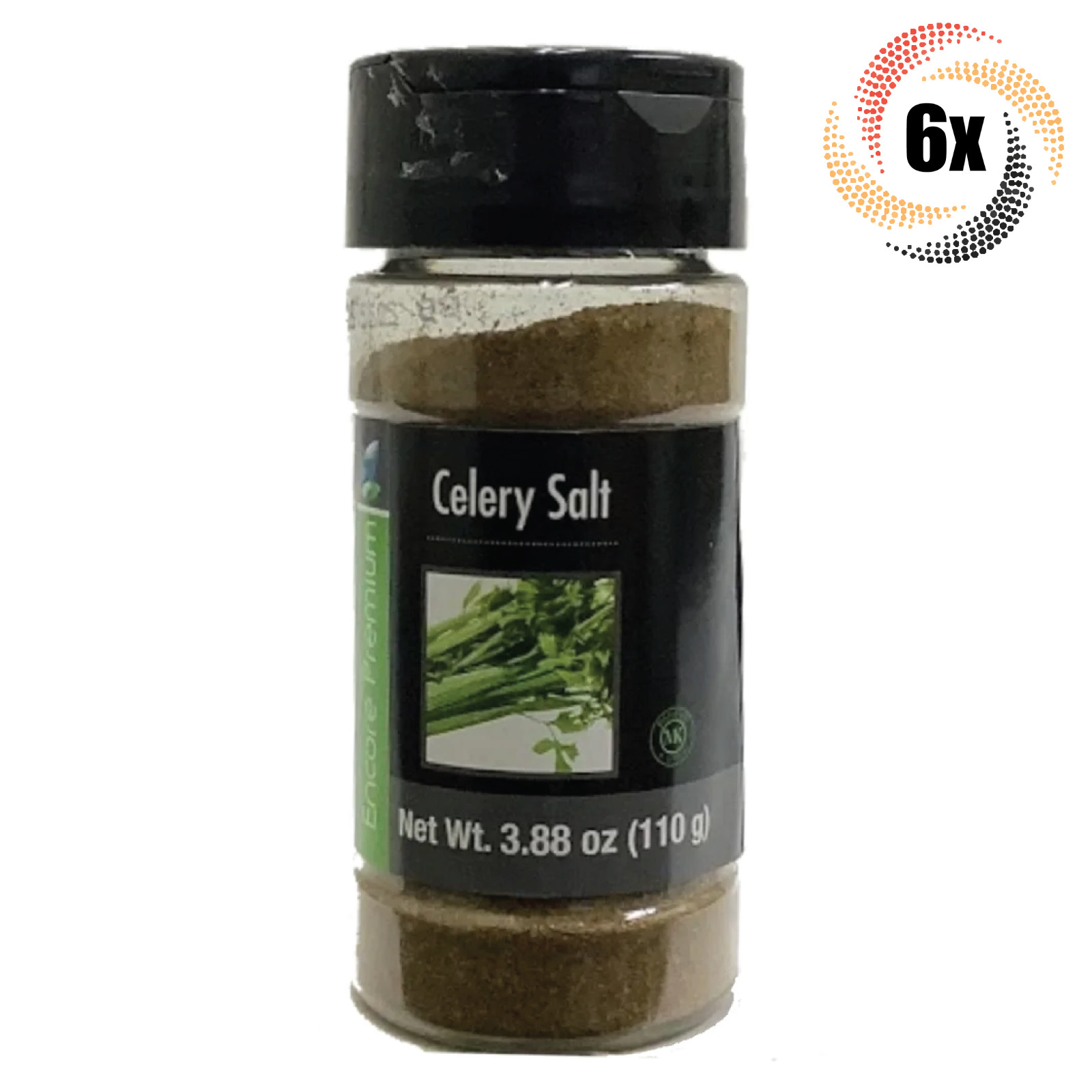 6x Shakers Encore Original Celery Salt Seasoning | 3.88oz | Fast Shipping!