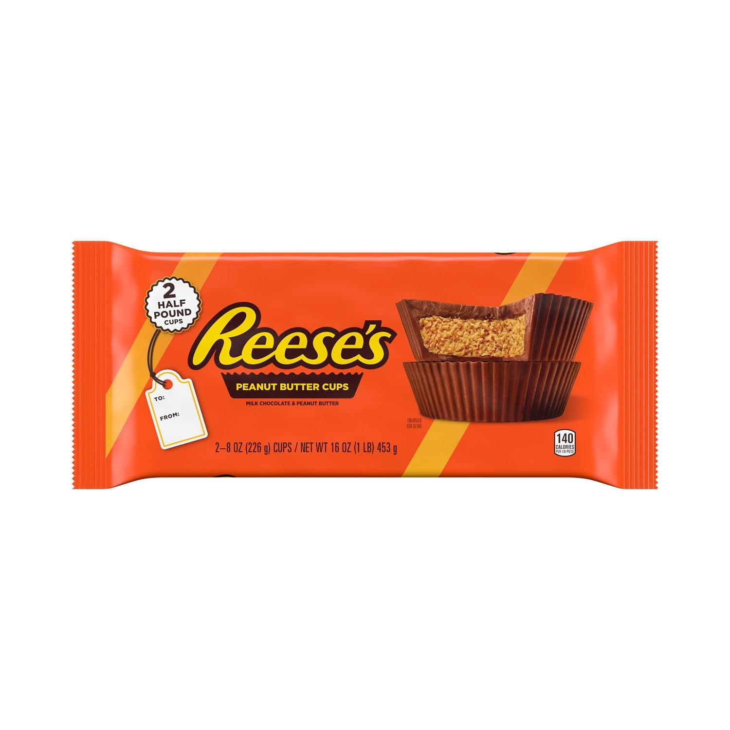 REESE’S Milk Chocolate Peanut 16 Ounce, 1 Count (Pack of 1), Red, Black