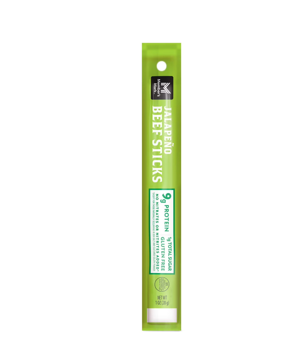 Member’s Mark Jalapeno Grassfed Beef Sticks, 12 Ct, 1 oz, Gluten Free