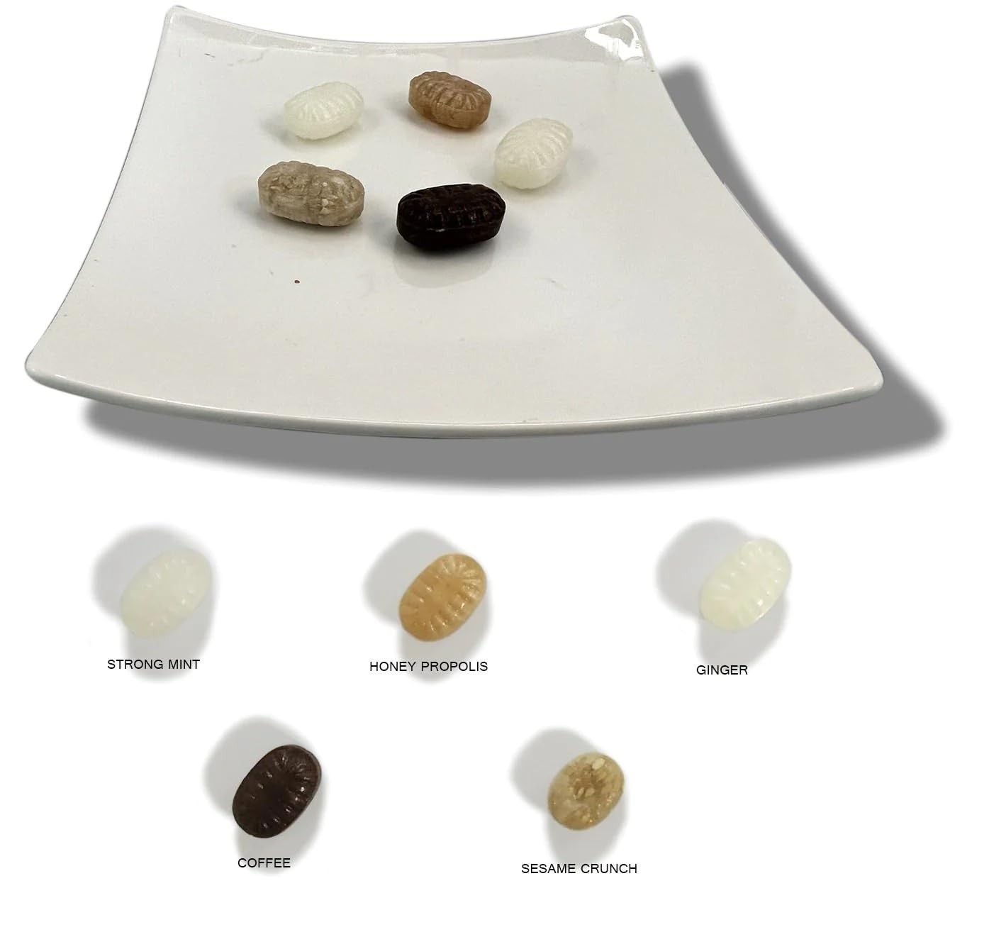 Andy Anand 70pc Sugar Free Hard Candy Ginger, Coffee, Toasted Sesame, Strong Men