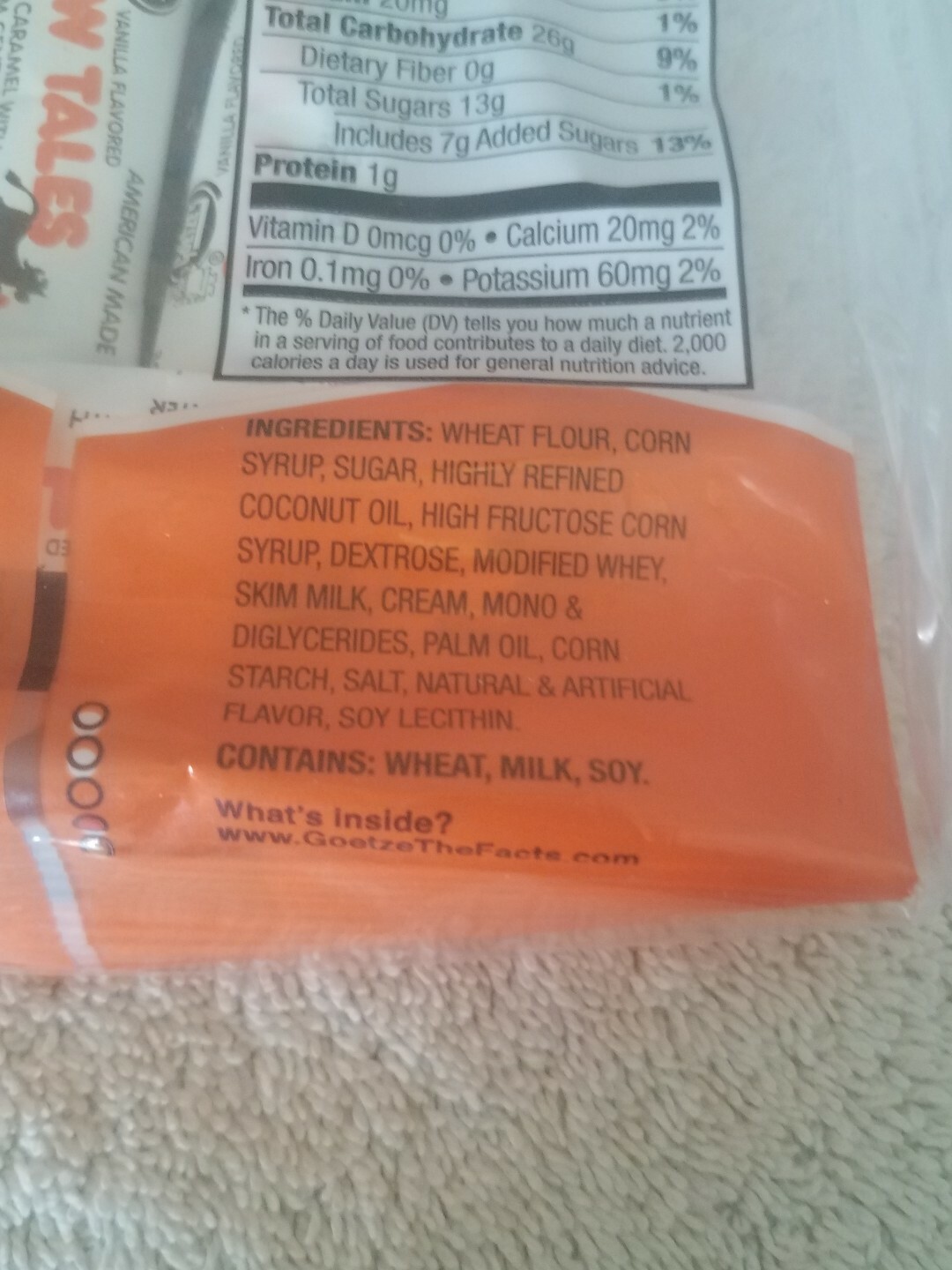 (2) Orginal Cow Tales Minis 4 oz. upc 070622751017