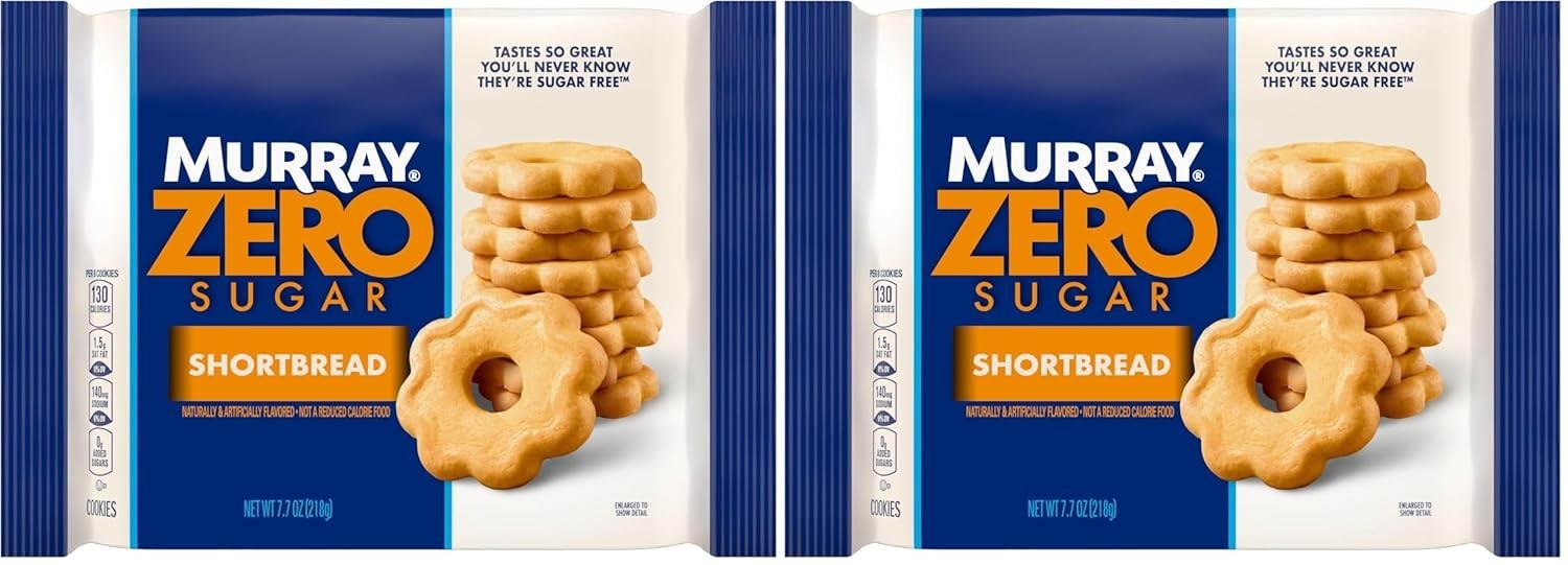 Pack of 2 Sugar Free Shortbread Cookies – Tasty 7.7 Oz Treat for Any Celebration