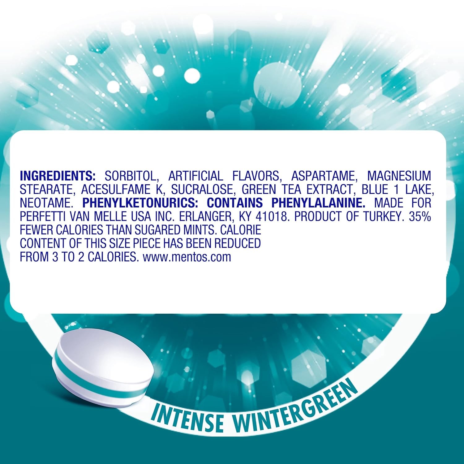 Mentos Clean Breath Hard Mints, Intense Wintergreen, 150 Pieces, 4 Count Pack