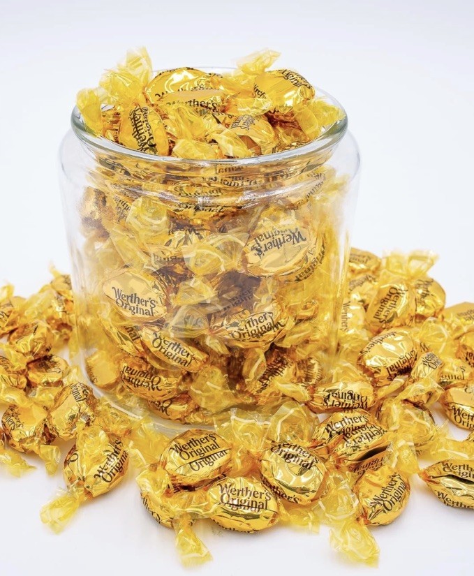 WERTHER’S ORIGINAL Hard Candy 4 lb – Bulk Bag Classic Cream and Caramel Flavo…