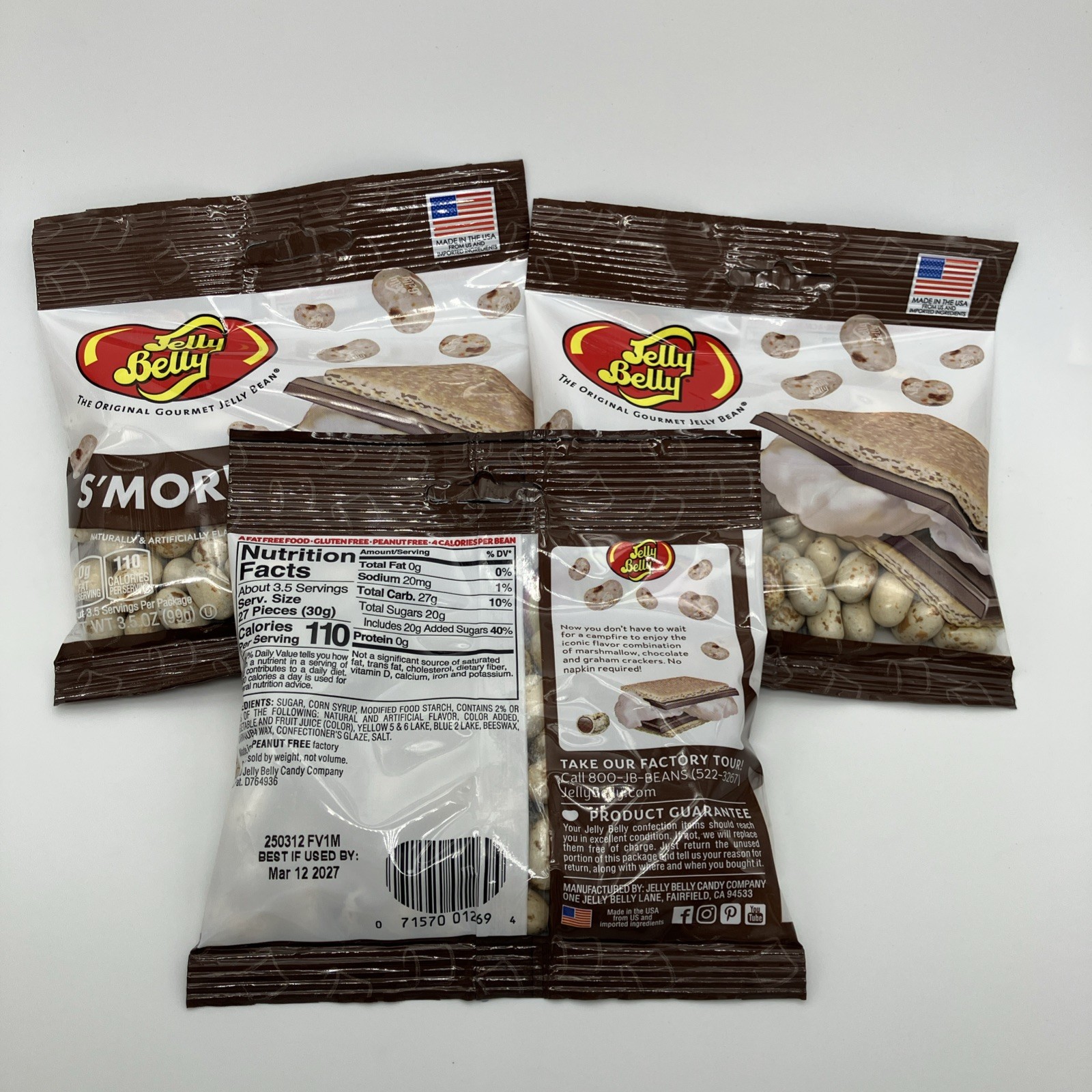 Smore Jelly Belly Jelly Beans (3 Count) Free Shipping 3×3.5 oz DISC MFG