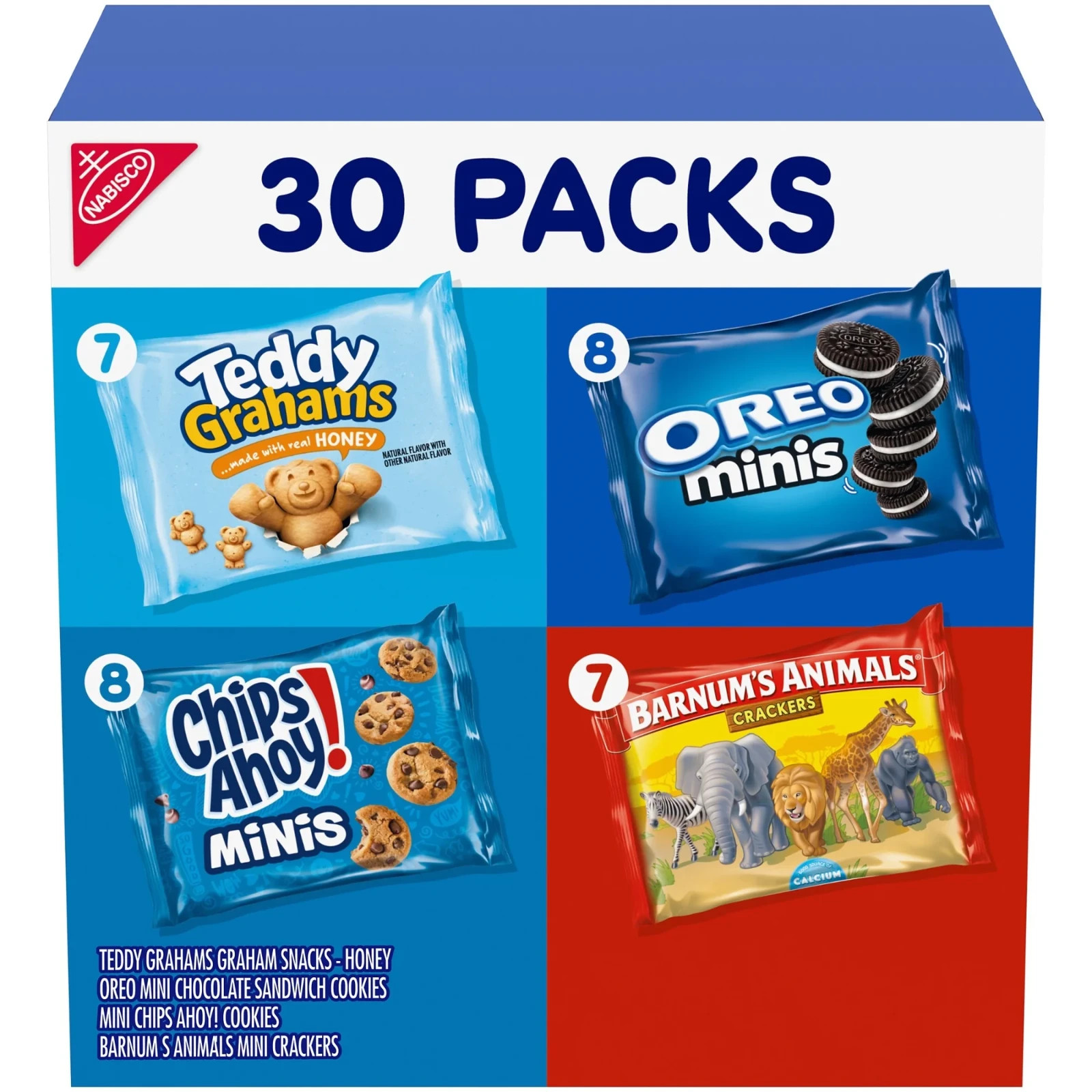 Nabisco Team Favorites Variety Pack, OREO Mini, CHIPS AHOY! Mini, Teddy Grahams